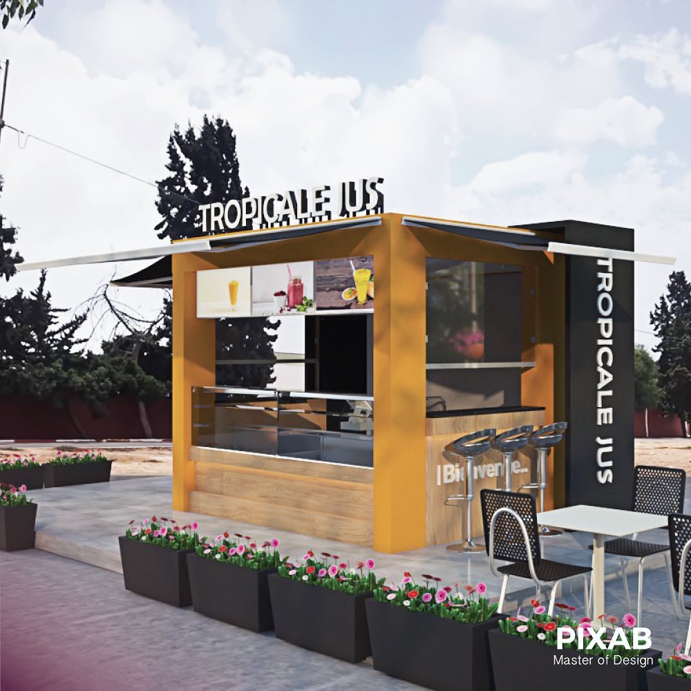 Design de stand d'exposition et de kiosque commercial